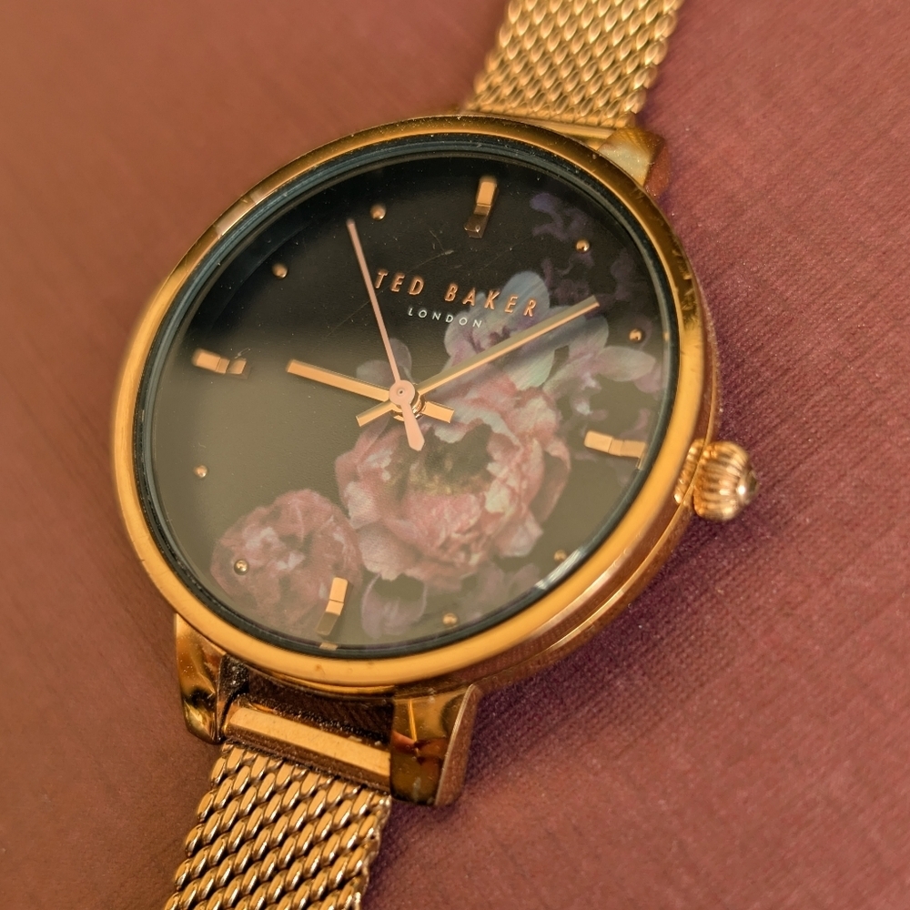 Ted Baker Kate Floral Watch Rose Gold